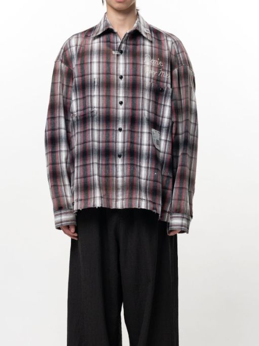 ヴィンテージライクチェックシャツ - VINTAGE LIKE CHK SH (BLACK)