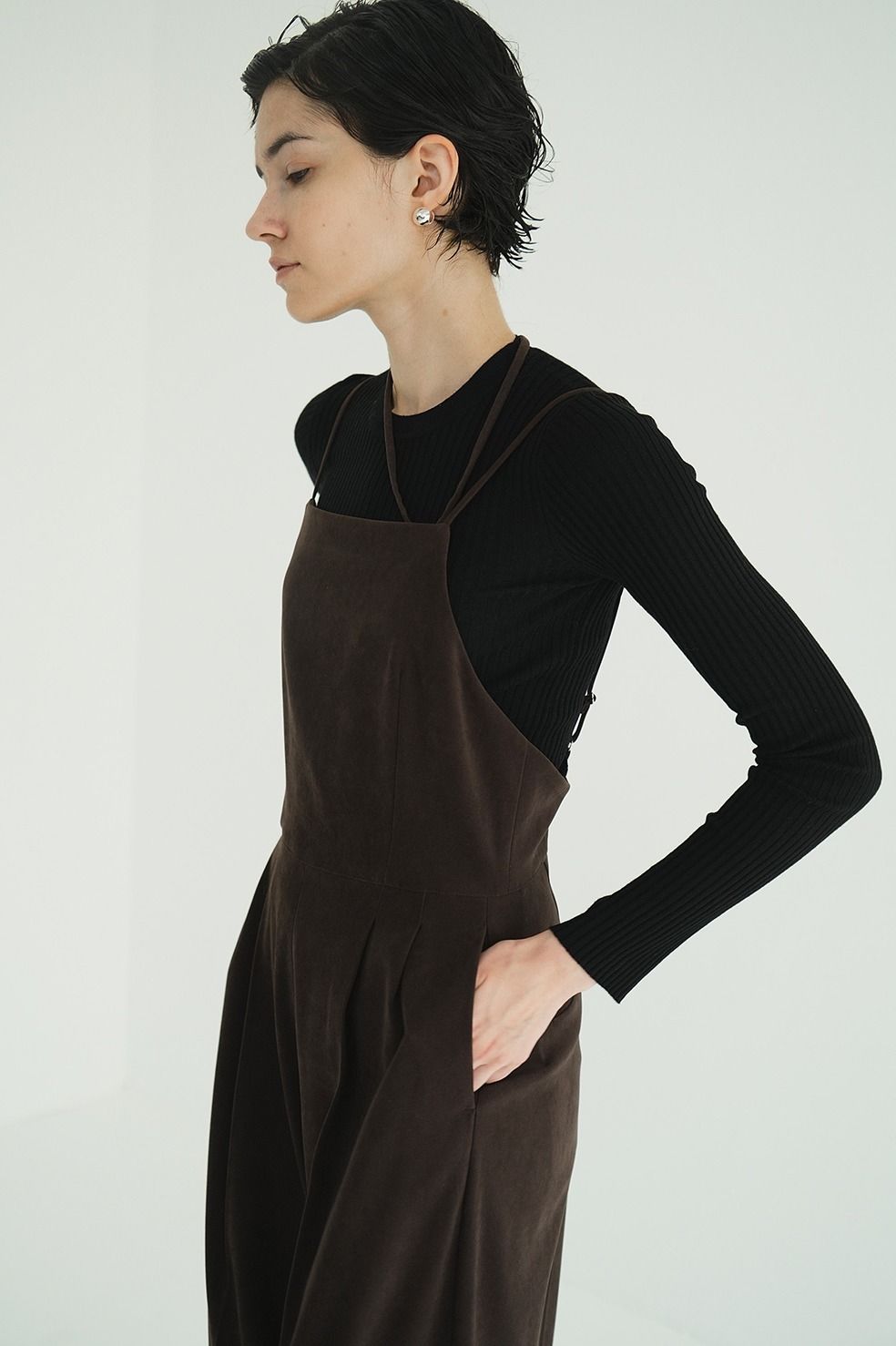 キャミソール オールインワン | CAMISOLE ALL IN ONE (BROWN)