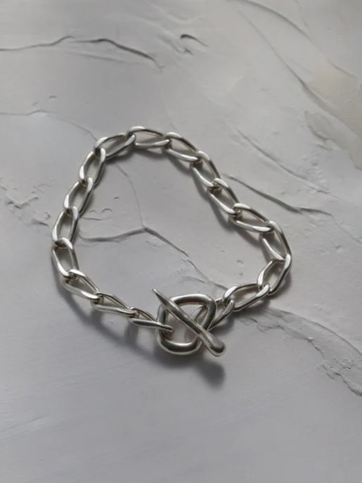 ムードフープブレスレット SV シルバー 全長 18cm SMALL シンプル デザイン ユニセックス アクセサリー