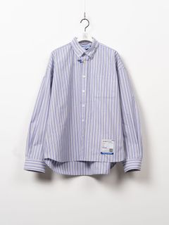 コットン ストライプ ロング スリーブ シャツ | Cotton Stripe Long-sleeve Shirt- LIGHT BLUE