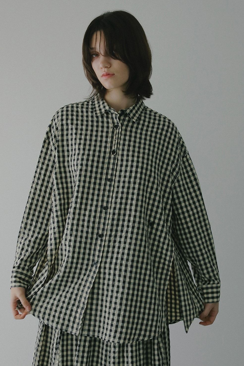 オーバーサイズシャツ -  OVER SIZED 2WAY SHIRT(MIX)