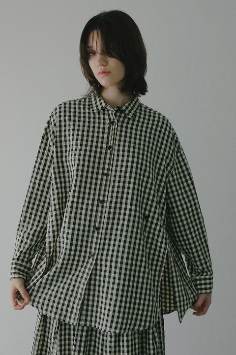 オーバーサイズシャツ -  OVER SIZED 2WAY SHIRT(MIX)