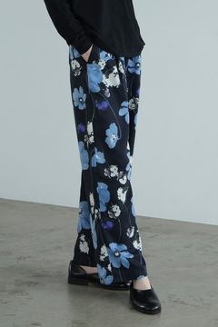 フラワーワイドパンツ - MULTICOLORED FLOWER WIDE PANTS