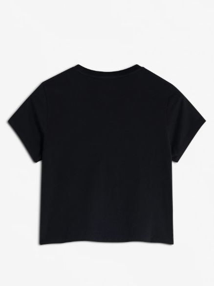 【レディース】 ベイビー フォックス パッチ ベイビー Tシャツ ブラック 半袖 コットン100％ ボクシーフィット カジュアル ストリート シンプル おしゃれ