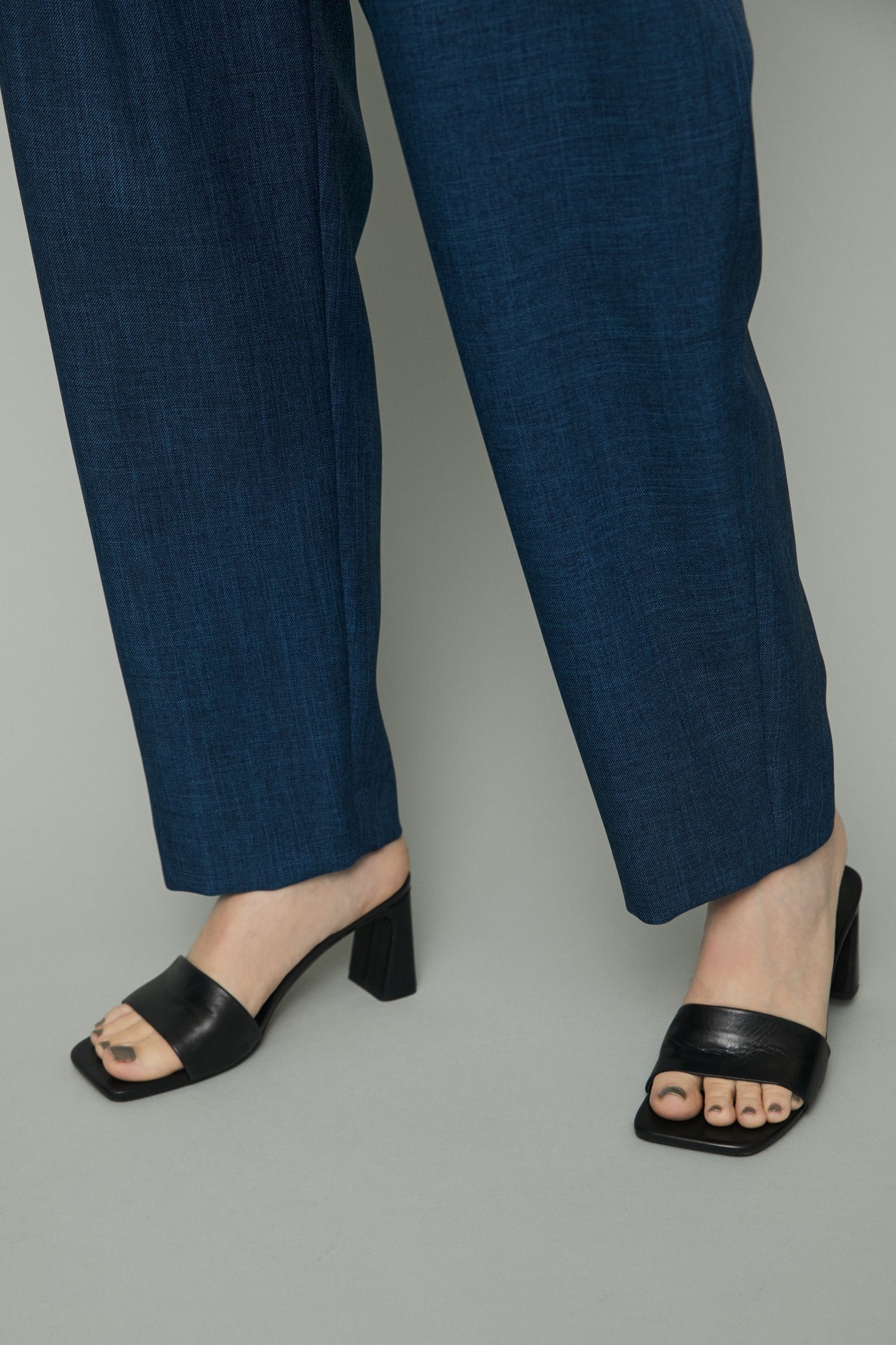 ツータックトラウザーズパンツ  - 2tuck trousers pants - BLUE
