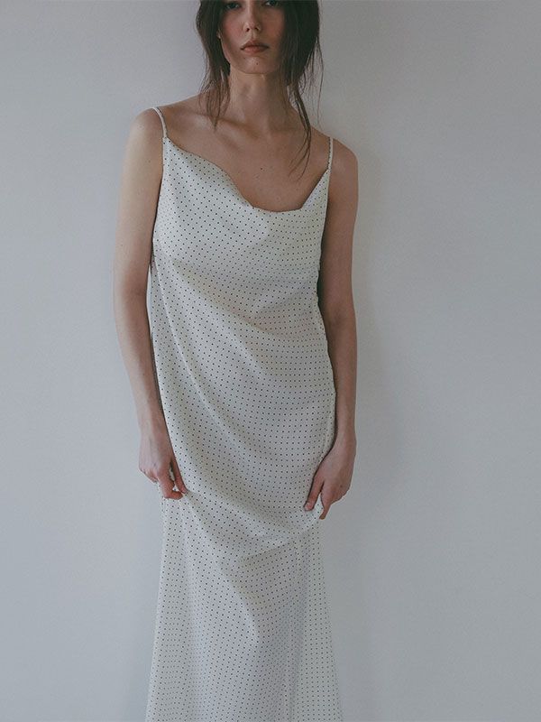 オリジナルドットキャミワンピース （WHITE)