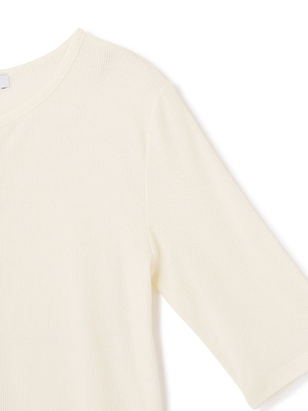 フロントスナップハーフスリーブエアリープルオーバー - OFF WHITE