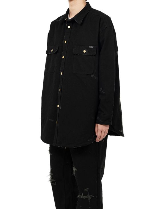 ボロダックシャツ - BORO Duck Shirt - BLACK