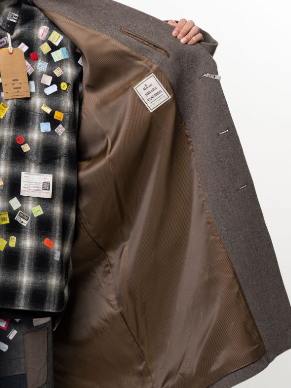 シフテッド ショルダー コート - SHIFTED SHOULDER COAT (BROWN)