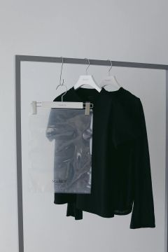 【2枚セット】ベーシックT / ロンT - 2TYPE LOGO PACK T-SHIRT BLACK
