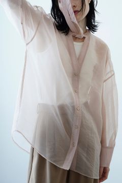 ダブル フェイス シアー シャツ - W FACE SHEER SHIRT - LIGHT PINK