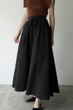 2WAY MILITARY VOLUME SKIRT - BLACK