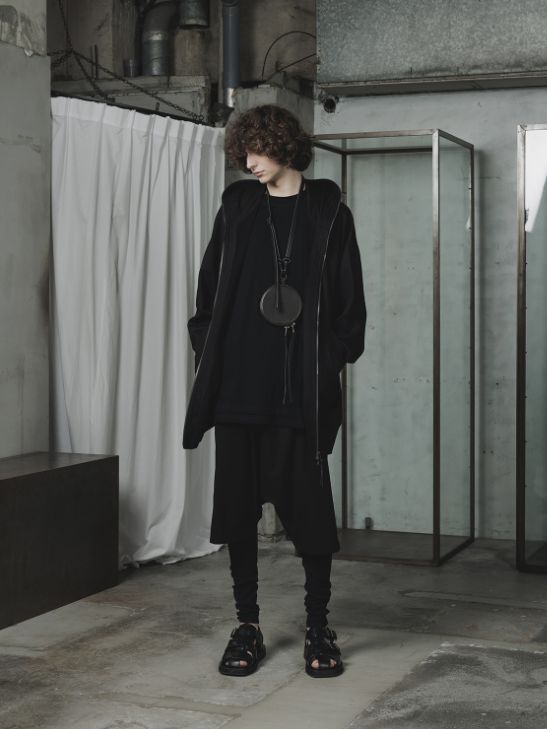 強撚コットンショーツ - BLACK