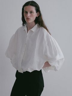 ボリュームスリーブバルーンシャツ (WHITE)