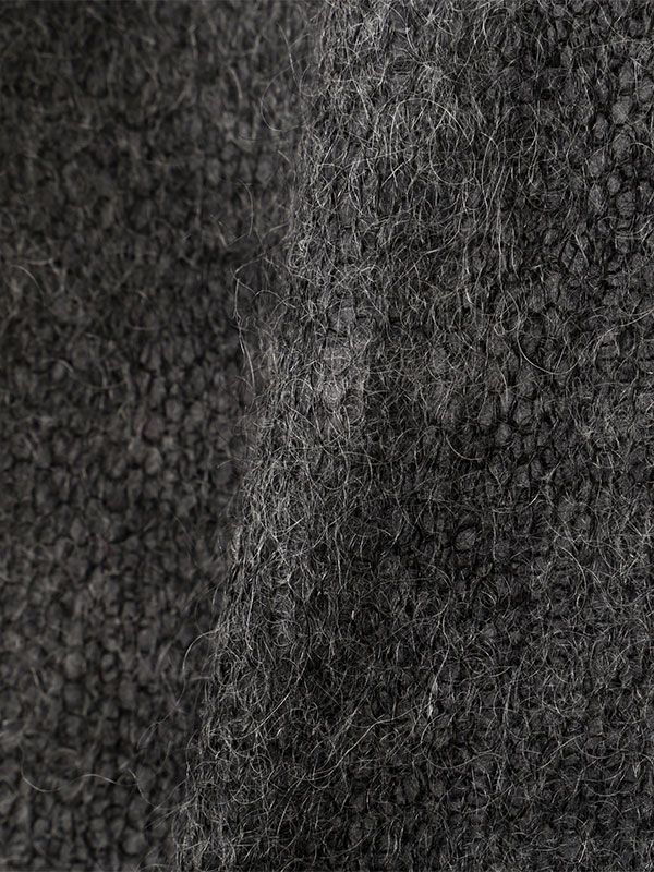 Vネックモヘヤニットカーディガン - CHARCOAL