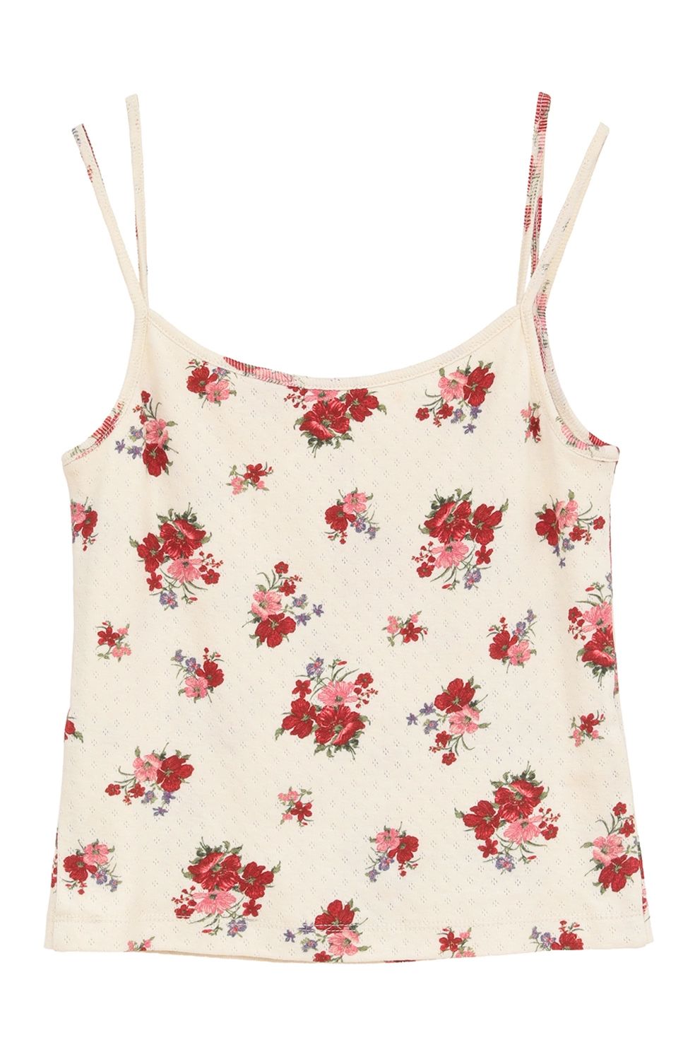 マルチウェイキャミソール - MANY WAY FLOWER CAMI TOPS (RED)