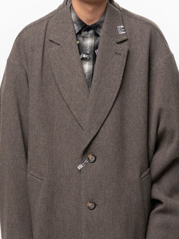シフテッド ショルダー コート - SHIFTED SHOULDER COAT (BROWN)