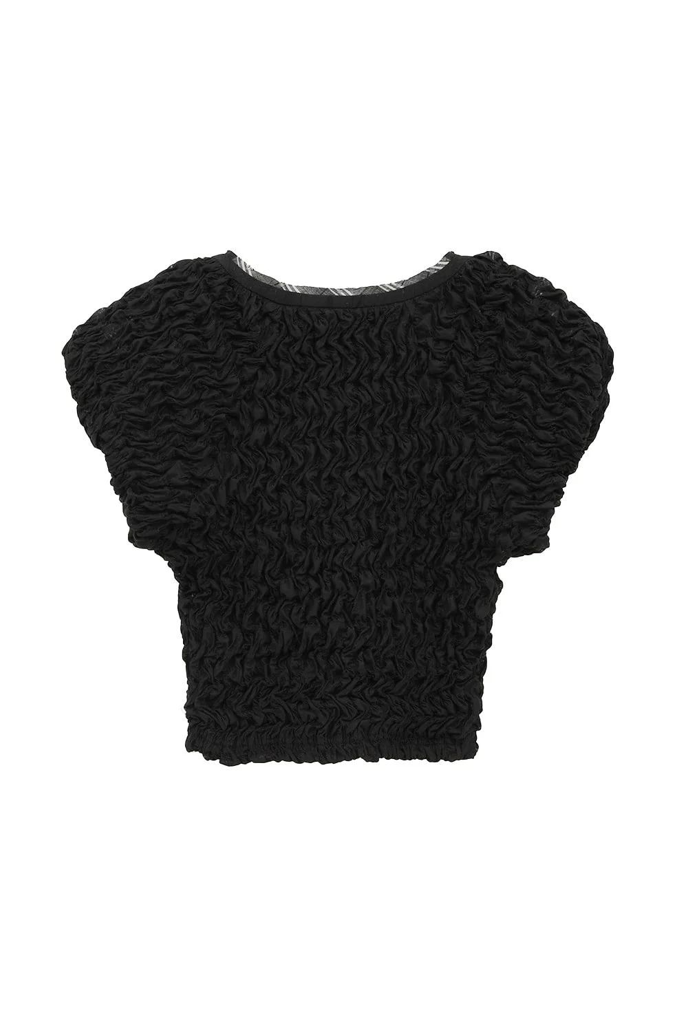 シャーリングパフトップス - SHIRRING PUFF TOPS BLACK