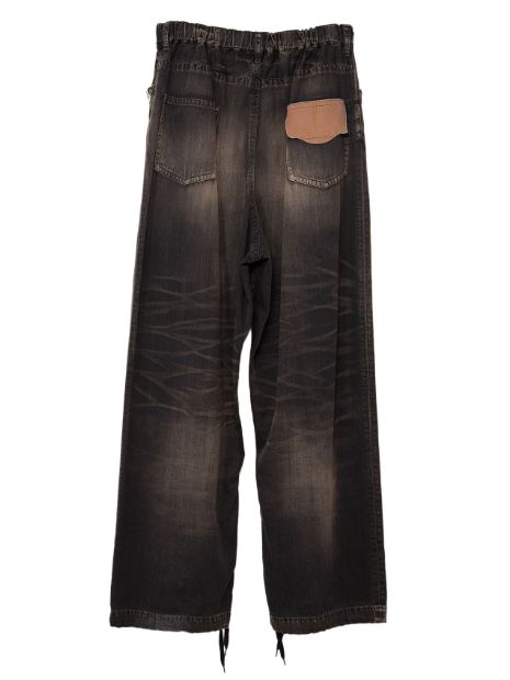 ライトデニム ワイド パンツ - Light Denim Wide Pants - BLACK
