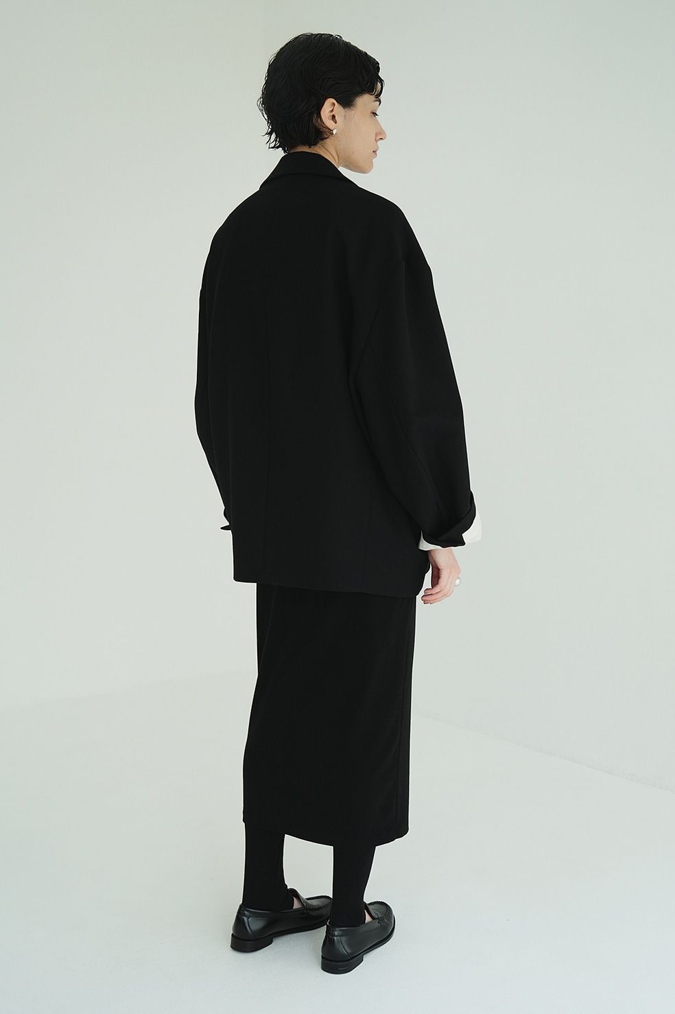 オーバーサイズテーラードジャケット | 2WAY TAILORED OVER JACKET (BLACK)