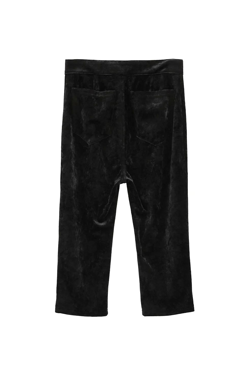 ベロアカプリパンツ -  VELOUR CAPRI PANTS BLACK