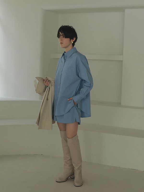コットンボクシーショートパンツ - BLUE