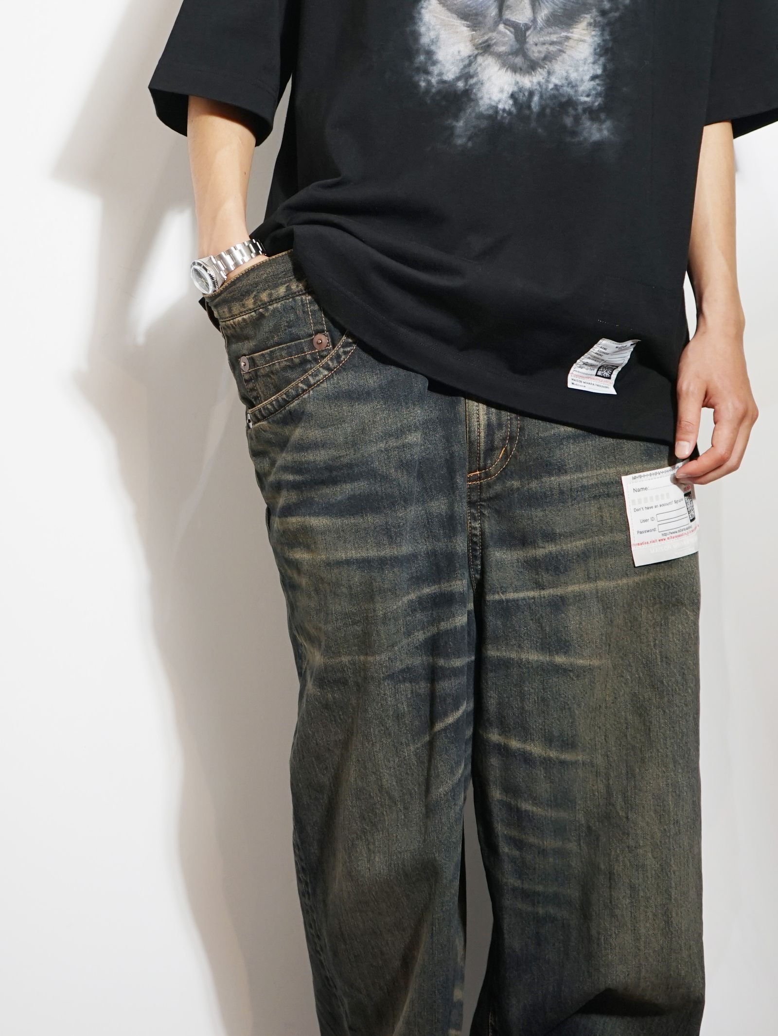 Maison MIHARA YASUHIRO - ヒュージーレイヤードデニムパンツ