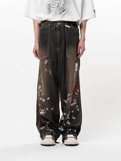 ステッカーデニム - BAKER JEANS w ST (BLACK)