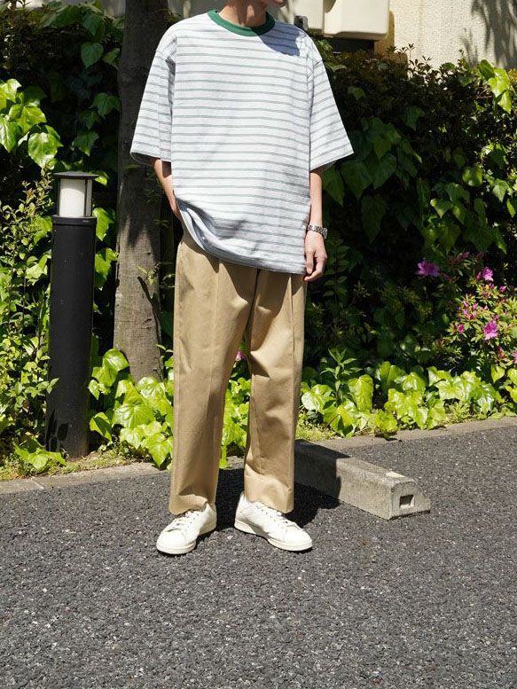 マルチボーダー ショートスリーブ ティーシャツ - MULTI BORDER S/S T-SHIRT GREEN