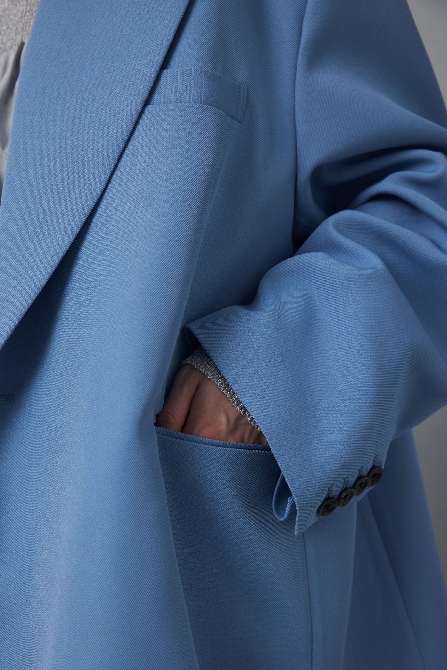 オーバーサイズ シルエット ジャケット - Over silhouette jacket - L/BLU