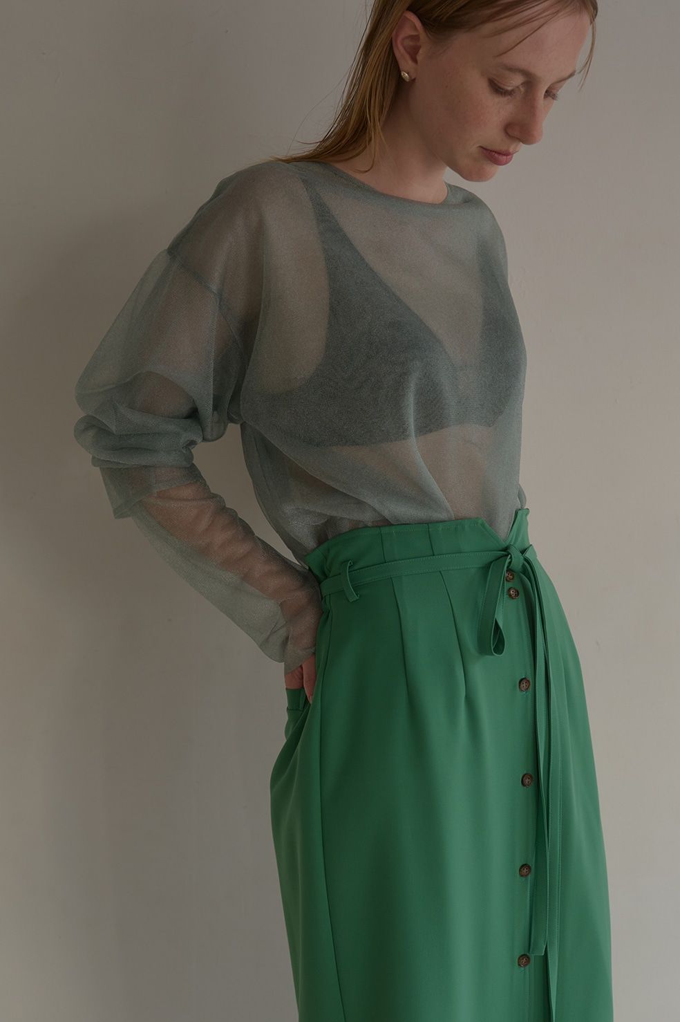ダブルレイヤード ニット - DOUBLE LAYERED KNIT - MINT
