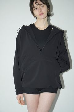 ラッシュ ガード ハーフ ジップトップス - PACKABLE RASH GUARD HALF ZIP TOPS - BLACK