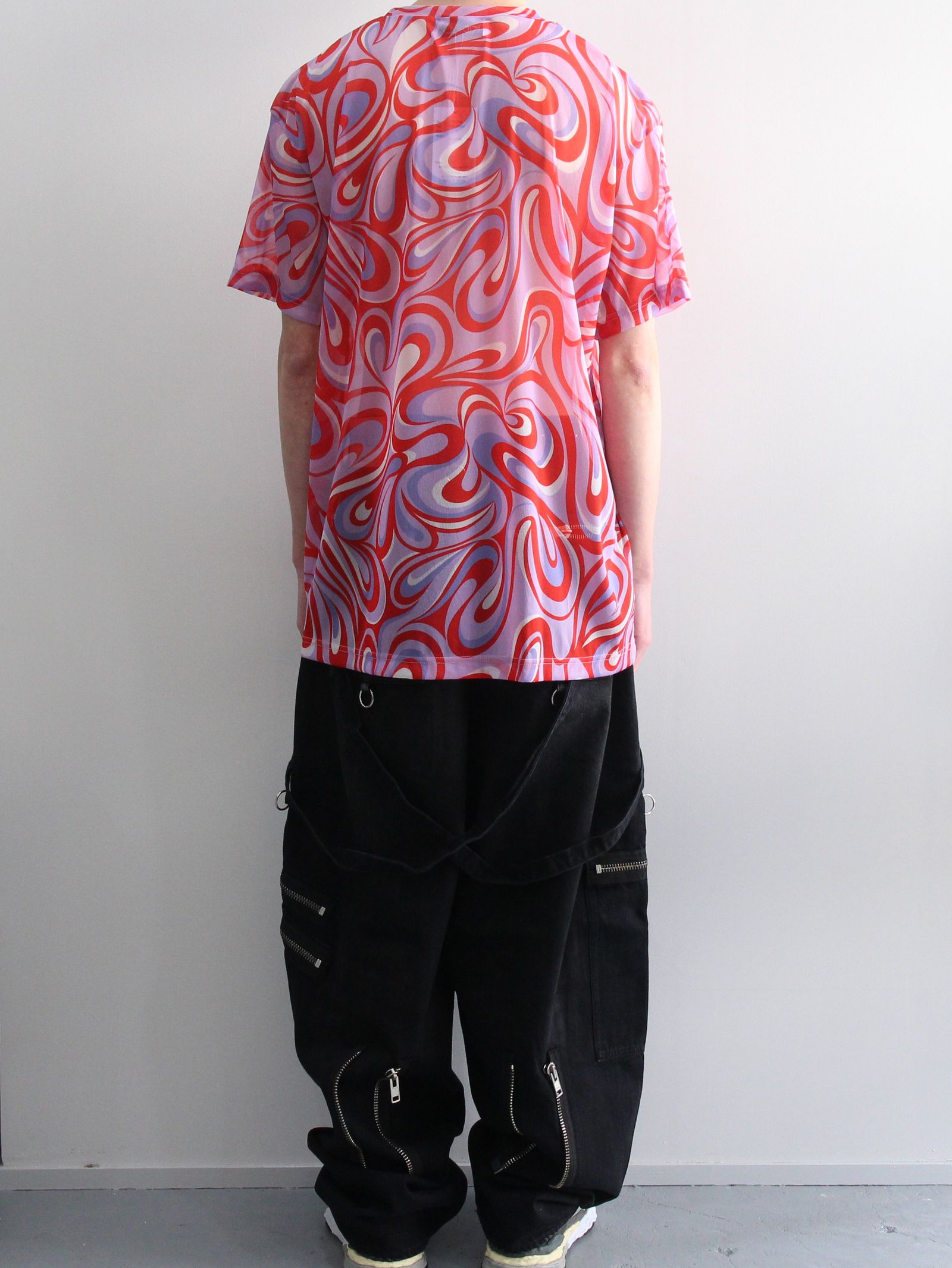 総柄プリントTシャツ  - SHORT SLEEVE POLY TEE - TEXTILE DESIGN BY TOM TOSSEYN