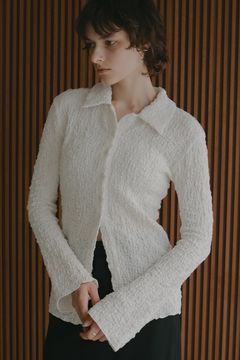レースシャツトップス | LACE SHIRTS TOPS (WHITE)