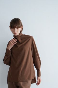 チーフカラートップス - CHIEF COLLAR TOPS - BROWN