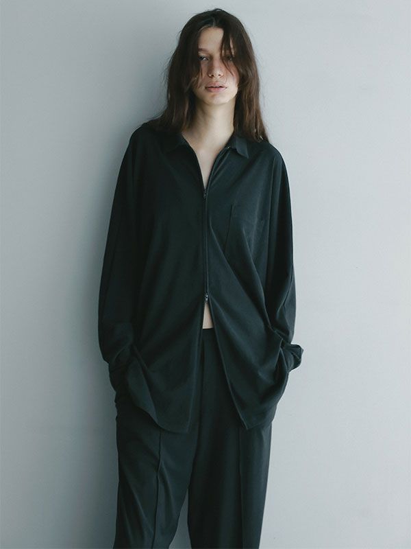 フロントファスナーカットシャツ -  CHARCOAL