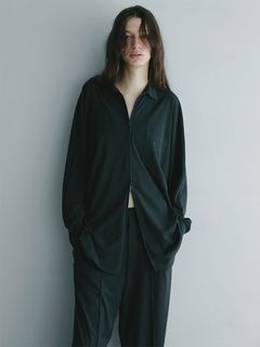 フロントファスナーカットシャツ -  CHARCOAL