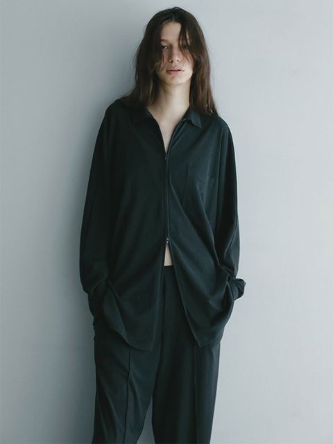 フロントファスナーカットシャツ -  CHARCOAL