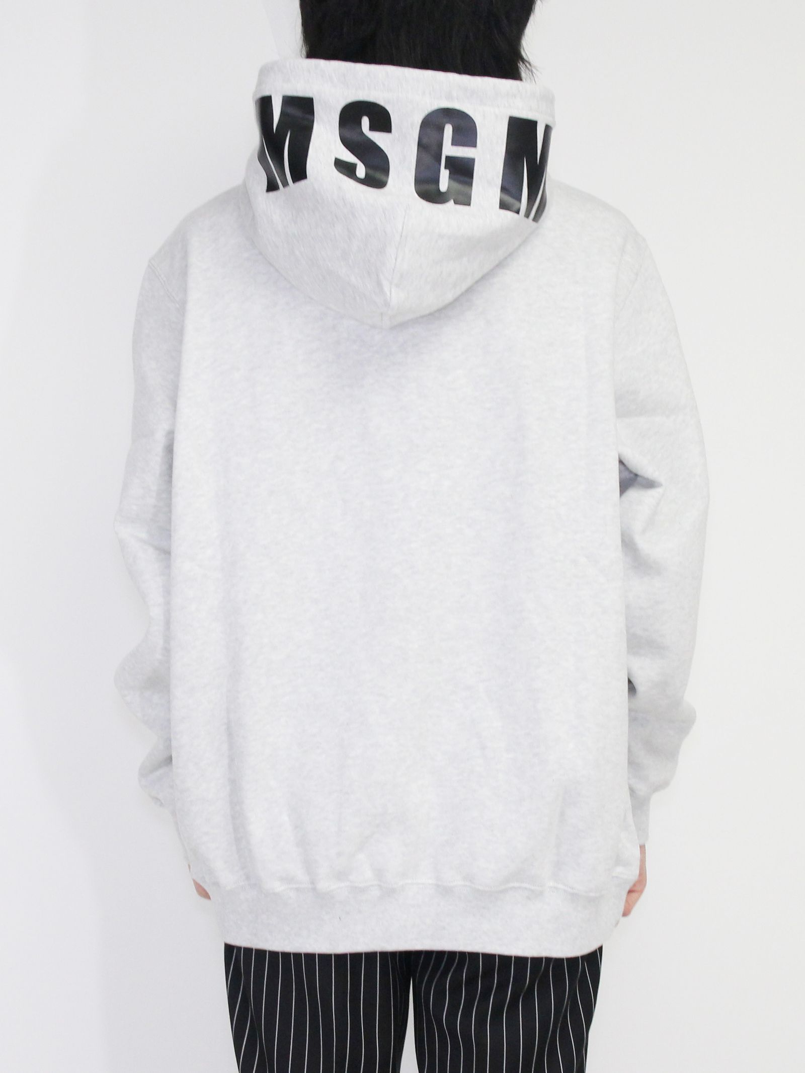 MSGM - ロゴ フーディ - FELPA CON CAPPUCCIO LOGATO MSGM - GREY