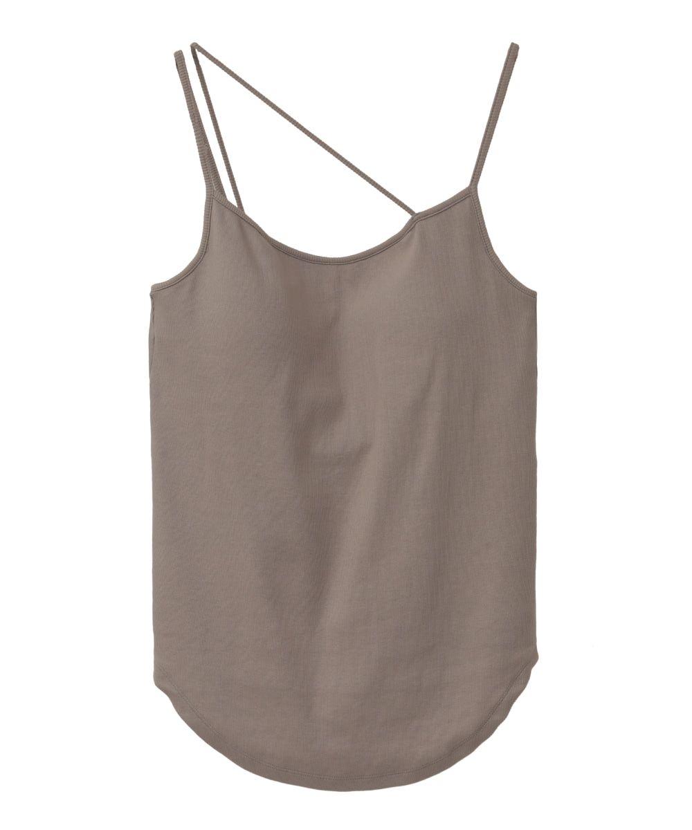 キャミソール -  SLANT STRAP CAMI TOPS - GREY