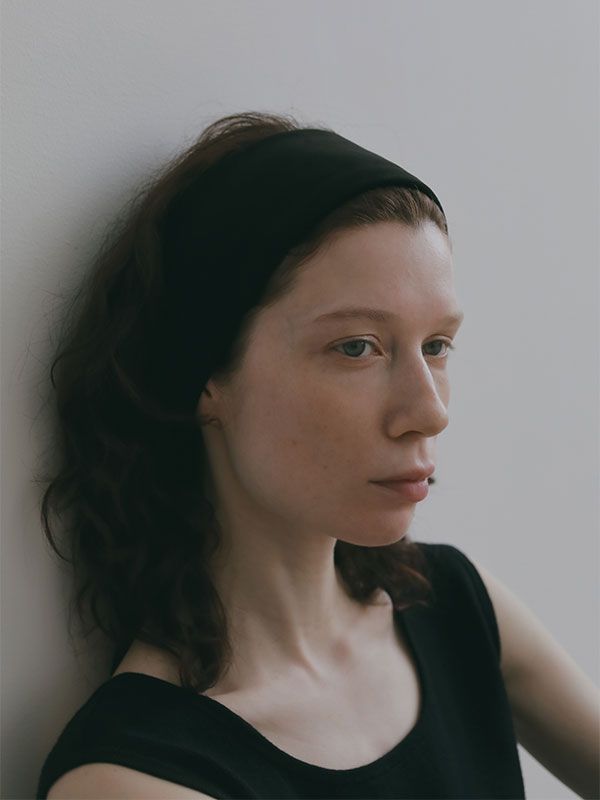 スウェードライクヘアバンド （BLACK)