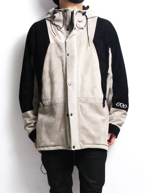 レザーマウンテンパーカー - LEATHER MOUNTAIN PARKA -GREY