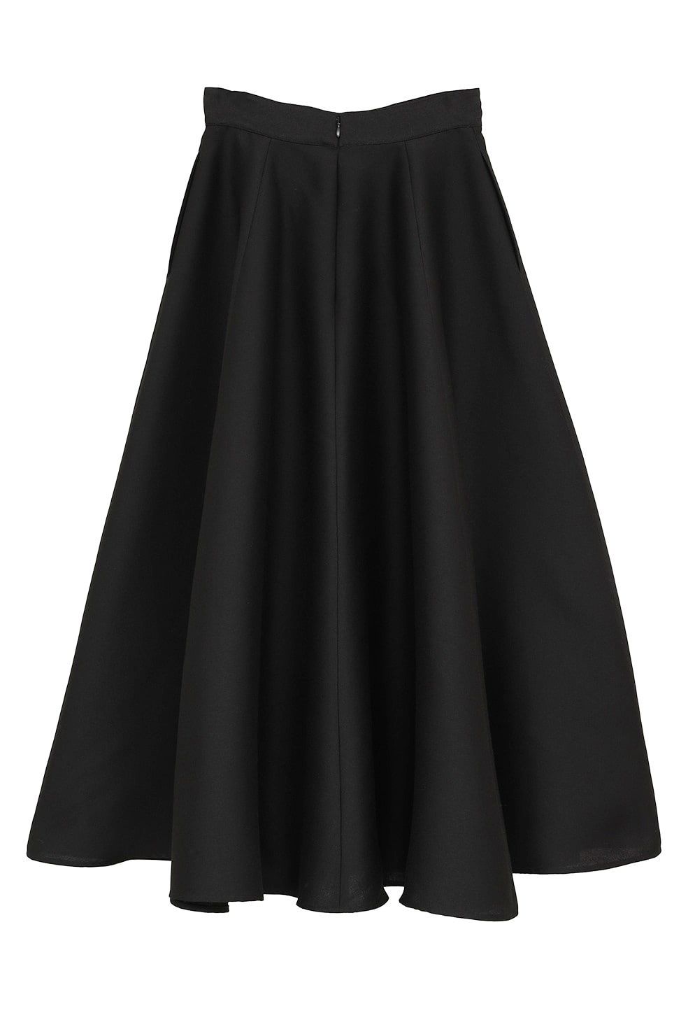 ボリュームフレアスカート -  VOLUME FLARE SKIRT (BLACK)