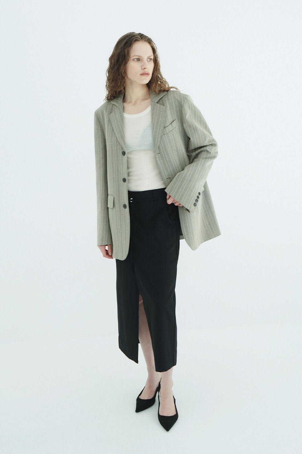 ヘリンボーン柄 テーラードジャケット - HERRINGBONE TAILORED JACKET (MIX)