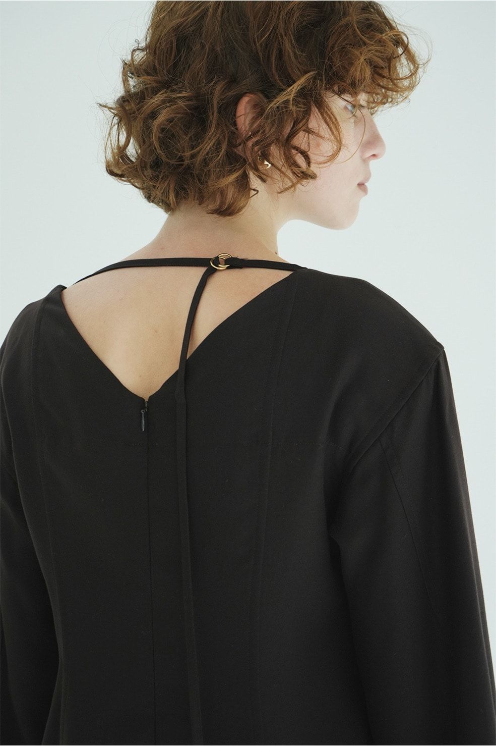 テンセルミニフレアワンピース - TENCEL MINI FLARE ONEPIECE (BROWN)