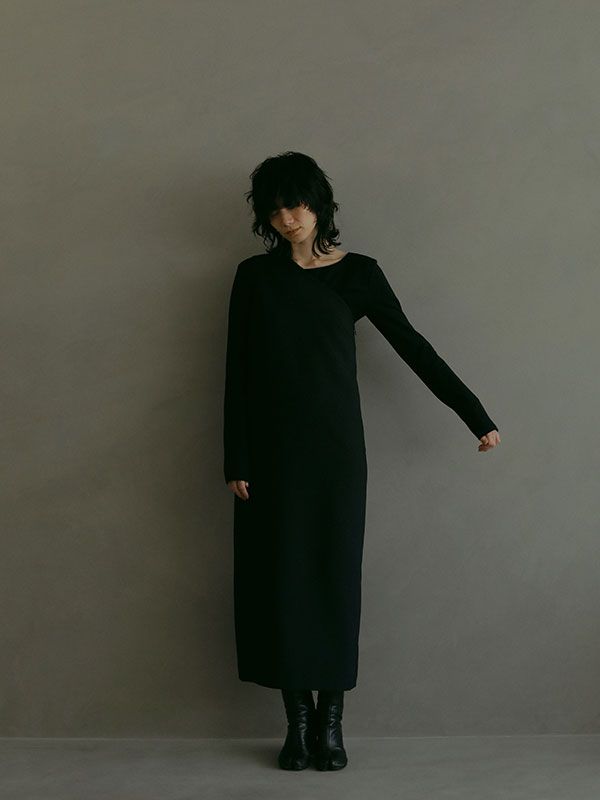 ETRE TOKYO - ワンショルダーIラインワンピース - BLACK | ADDICT WEB SHOP