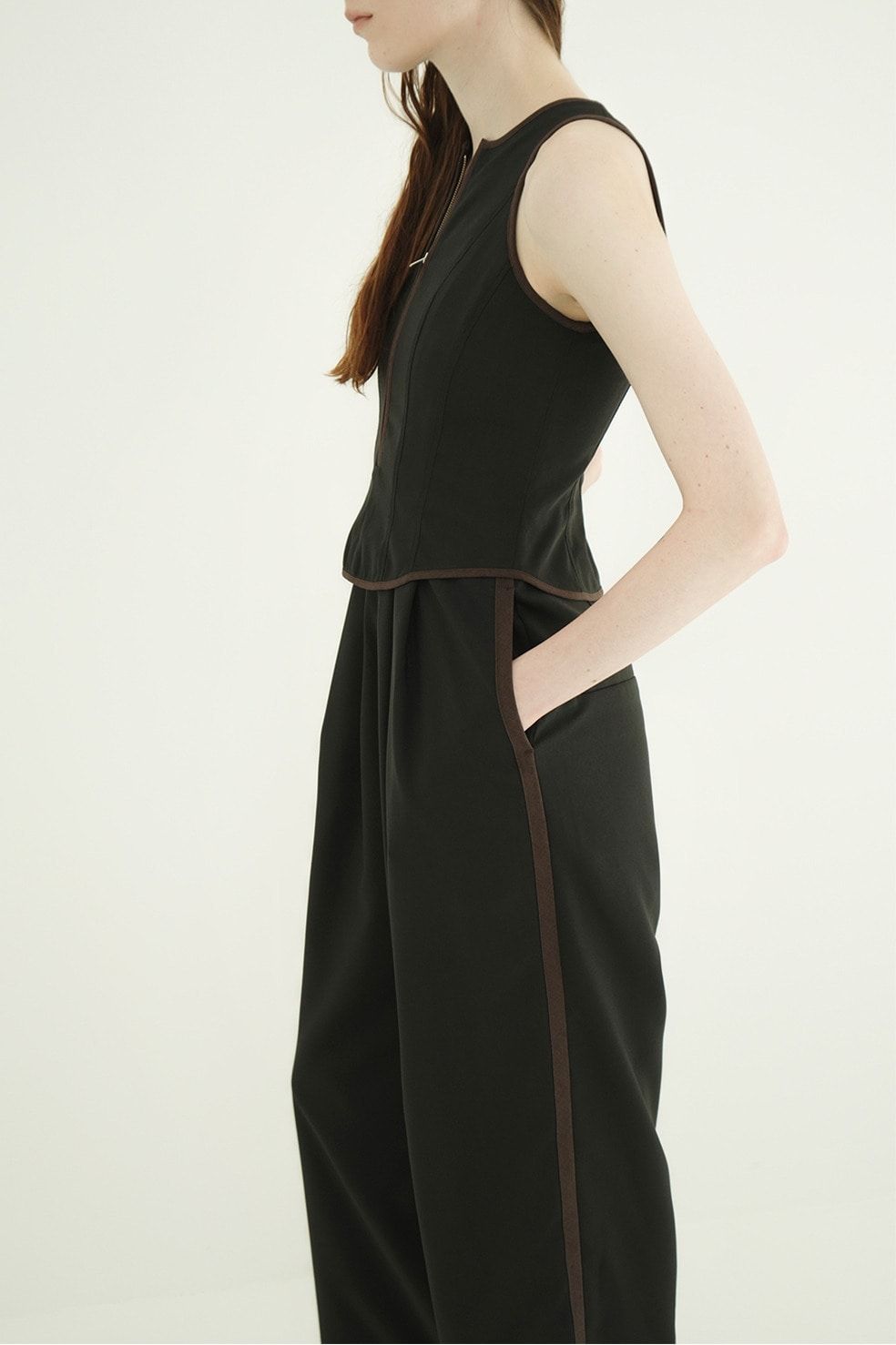 ビスチェレイヤードオールインワン -  BUSTIER LAYERED ALL IN ONE （BLACK）
