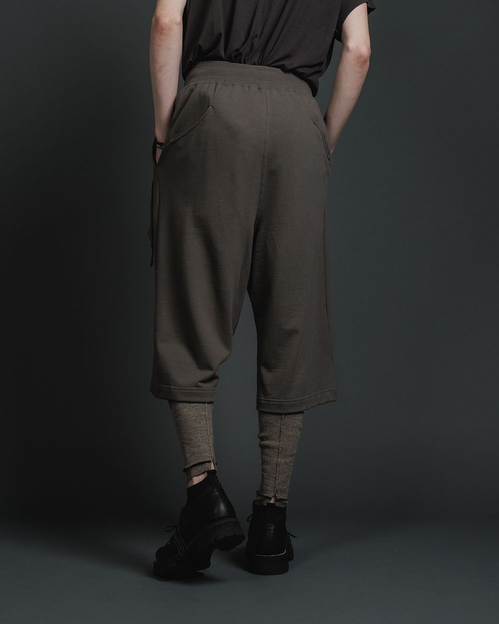 スウェット ラップ パンツ - B - DARK GREY