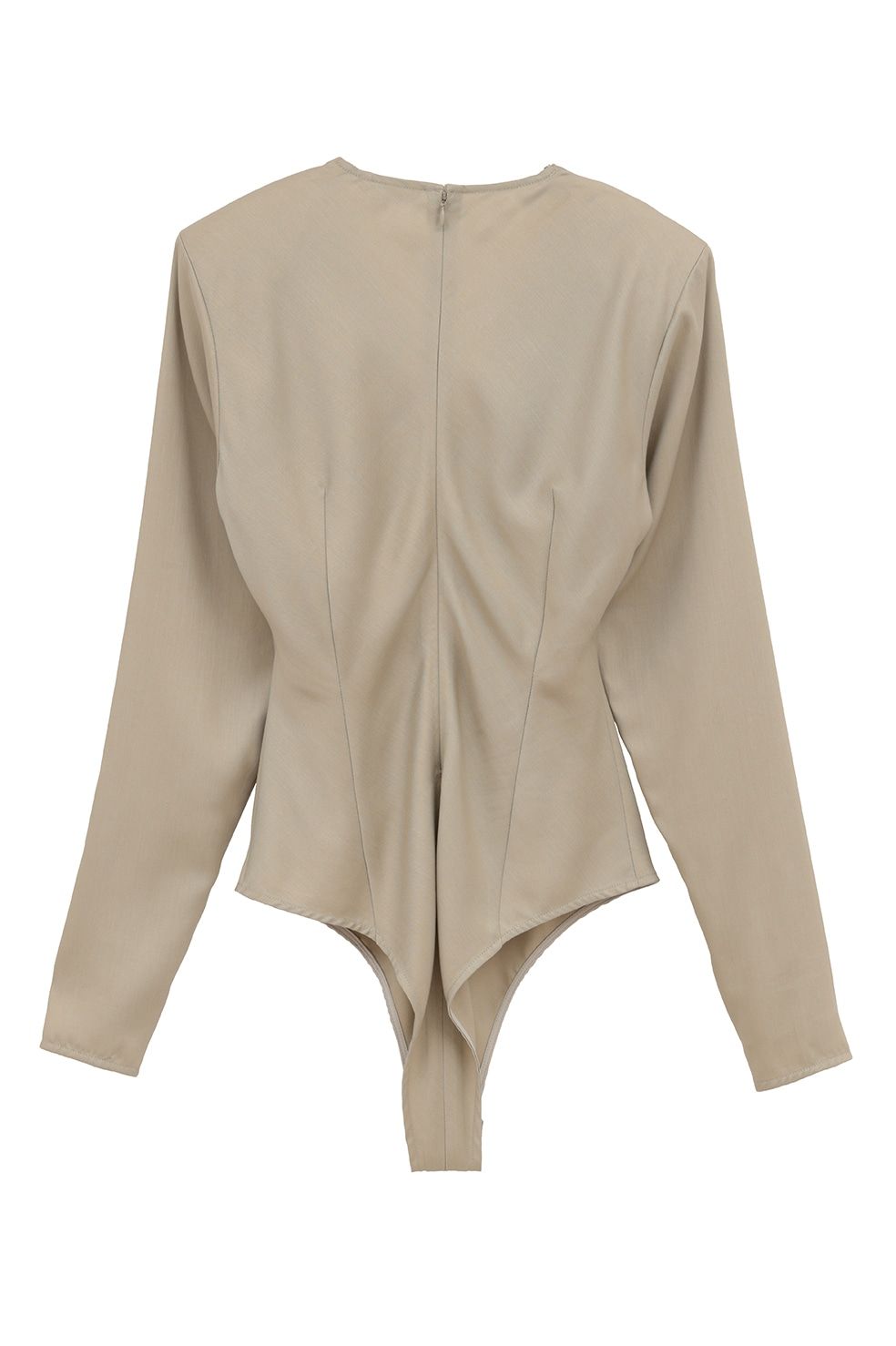 ブイネックボディスーツ - V NECK POWER SHOULDER BODYSUIT(MOSS GREEN)