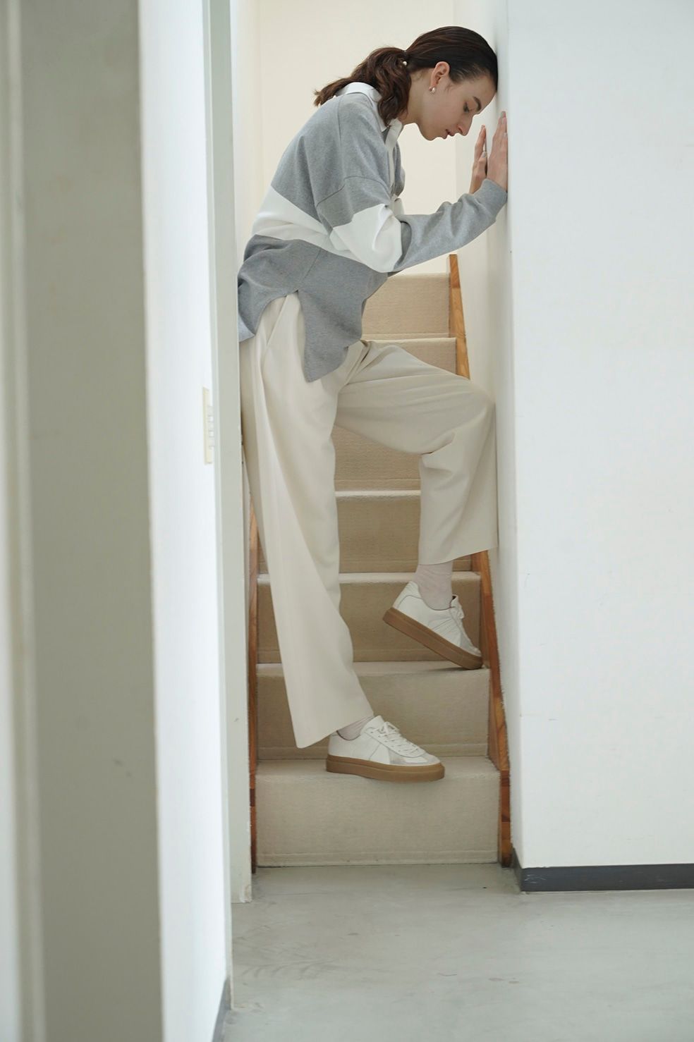 ベーシック -タック パンツ - BASIC TUCK PANTS - IVORY